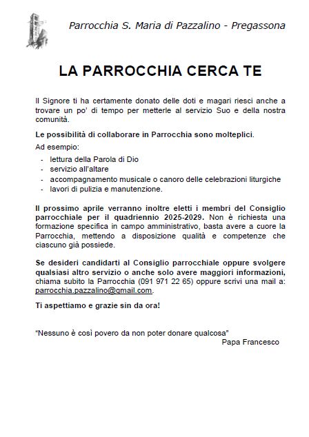 La Parrocchia Cerca Te